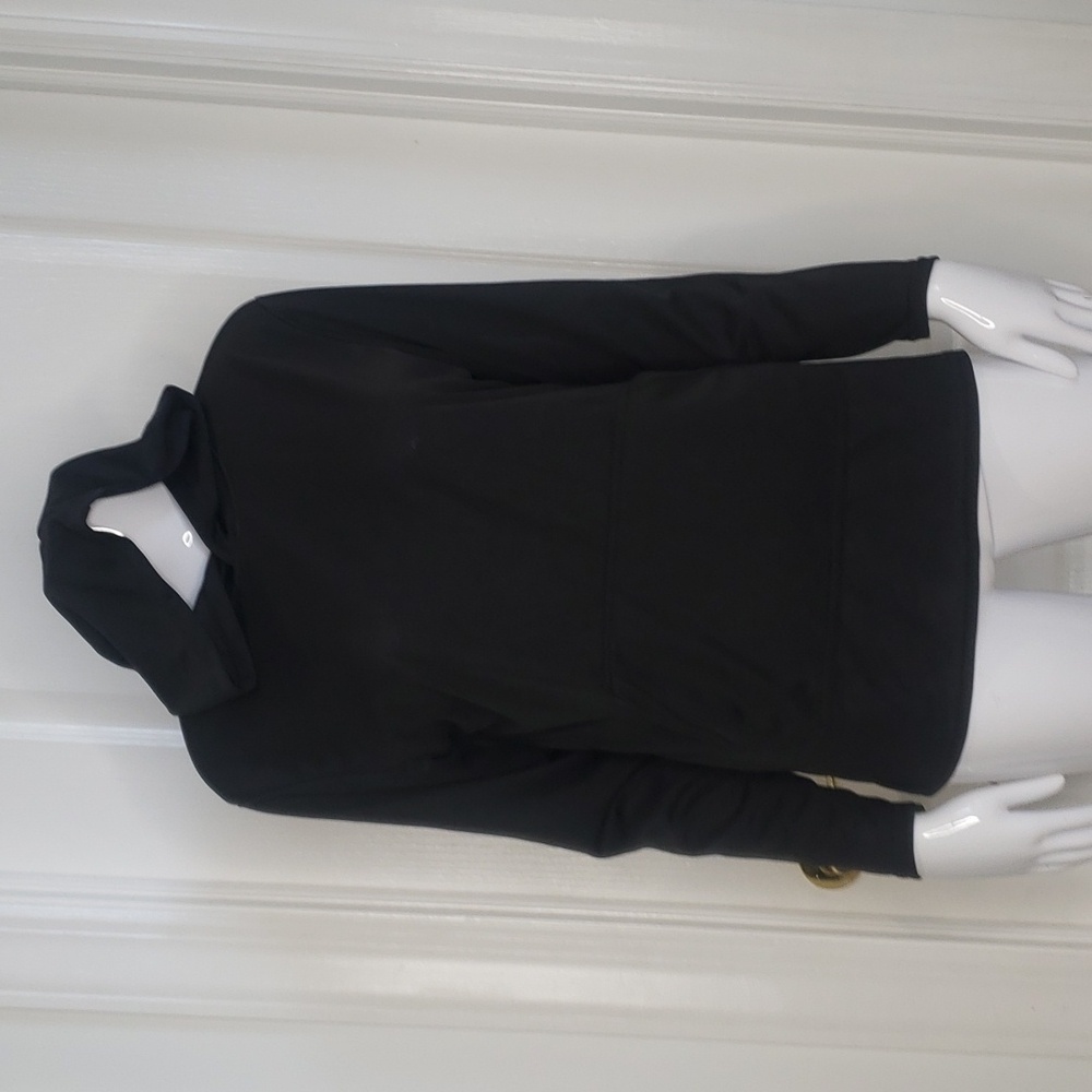 🤯3/$12 Real Essentials Black Hooded Longsleeve Shirt Size XL